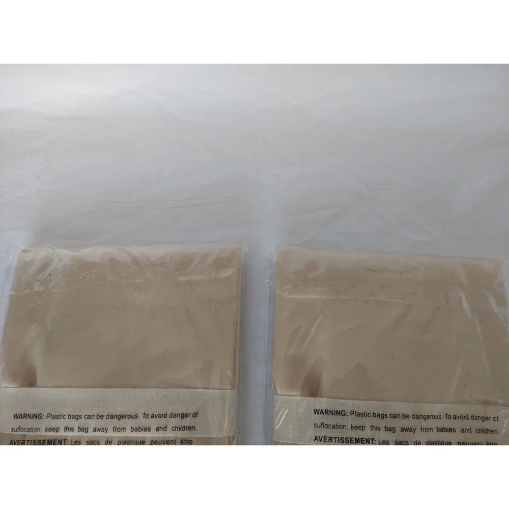 Set of 2 Pier 1 Imports King Pillow Shams NWT Dead Stock Tan Beige Discontinued
